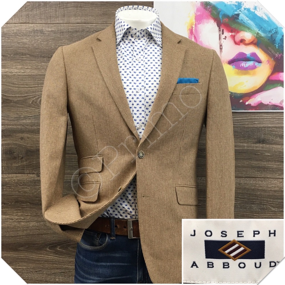 NEW! JOSEPH ABBOUD Mens Linen Cotton Blazer Sport Coat Casual Jacket 40R Suit